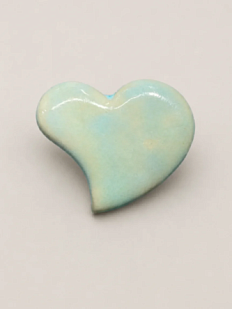 Брошь из керамики КерамЕлКа «Blue Heart»