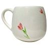 Кружка ручной работы Катя Вебер с тюльпанами, белая, керамика, 250 мл, превью фото 2