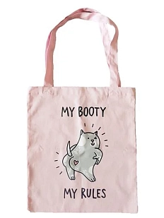 Сумка шоппер «My booty my rules», розовый