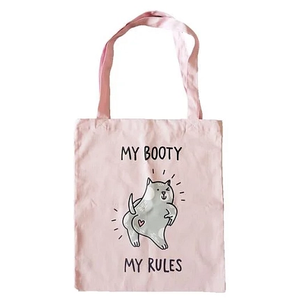 Сумка шоппер «My booty my rules», розовый, фото 1.