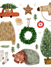 Стикерпак DARI DARI на Новый год «Декабрьское настроение», 14*14 см