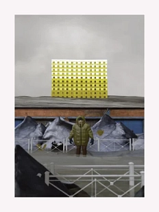 Открытка ШКЯ «Парень на остановке. Весна в России», А6