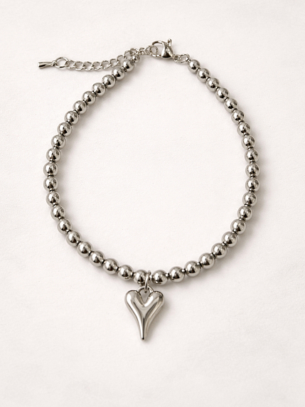 Браслет из гематита с подвеской «Сердце» Migette, фото 1.