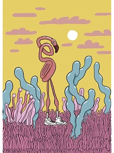 Скетчбук Валя Карнавалова «Розовый фламинго», А5, 200 страниц