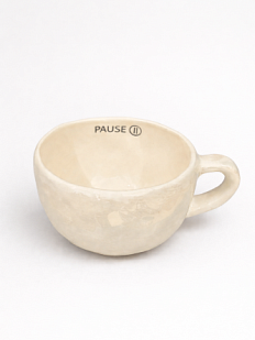 Кружка ручной работы «Pause», белая перламутровая, керамика, 350мл