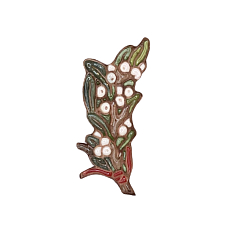 Брошь ручной работы «Омела», Partala ceramics