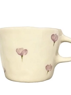 Чашка для чая ручной работы Цветы сиреневые, керамика, 250 мл