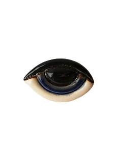 Брошь из керамики КерамЕлКа «Глаз маленький», голубой