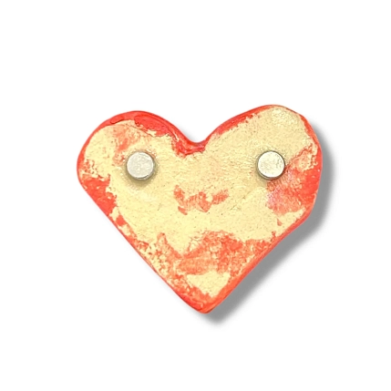 Магнит в виде сердечка керамический «Питер», красный, фото 2.
