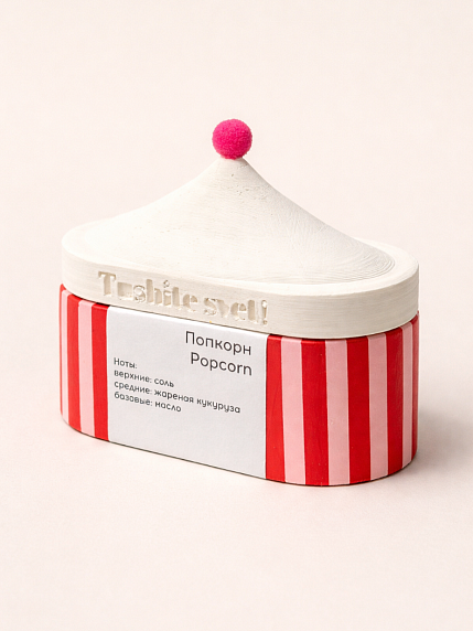 Крышка для интeрьерной свечи Tushite svet «Купол цирка», гипс, фото 5.