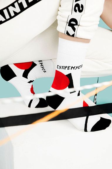 Носки «Супремусъ», р-р 42-46, белые, фото 4.
