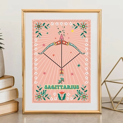 Постер интерьерный DARI DARI со знаком зодиака «Стрелец», А4, фото 2.