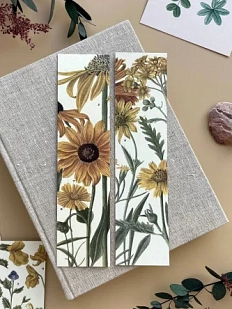 Закладка «Желтые цветы» № 3