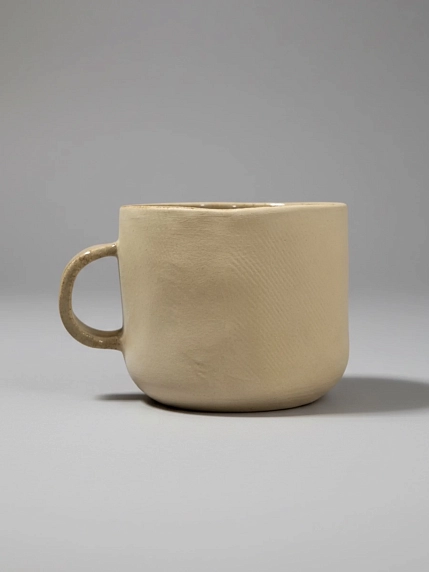 Кружка ручной работы Идеальное совпадение с надписью «Coffee and books», бежевая, керамика, 350 мл, фото 3.