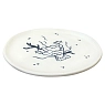 Блюдце Августа с синей росписью Рыбки, белое, 13 см, превью фото 3