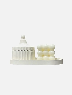 Подарочный набор со шкатулкой и свечой «Куб»