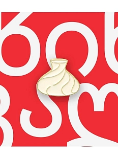 Металлический значок Heart of Moscow «Хинкаль» серия Еда