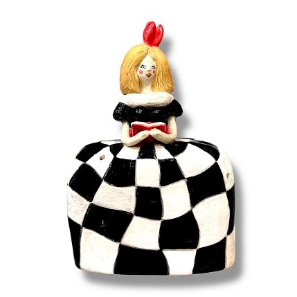 Подсвечник «Шахматная инфанта», керамика, фото 1.