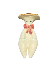 Статуэтка «Грибочек», с бантиком коричневая шляпка