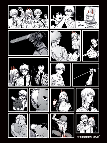 Стикерпак «Chainsaw Man», фото 1.