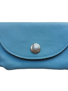 Ключница ручной работы, Kokosina bags, натуральная кожа, светло-синий