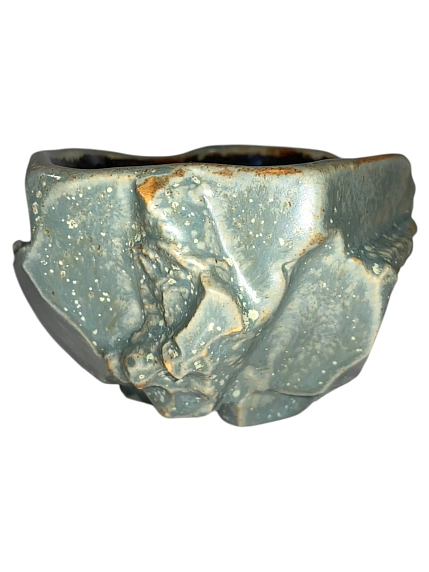 Пиала ручной работы ПинкФокс с гранями, керамика, 75 мл, фото 1.