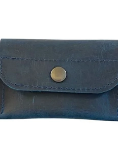 Кошелёк ручной работы, натуральная кожа, изумрудный