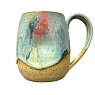 Кружка ручной работы «Зелёные переливы», керамика, 400 мл, превью фото 1