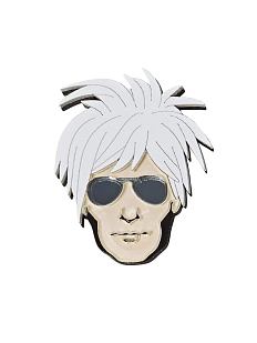 Брошь Monolama «Энди», белая