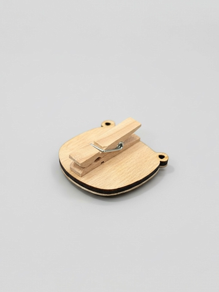 Бирка для подарка на прищепке «Голова белого мишки», BOE, фото 2.