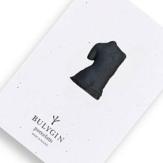 Брошь ручной работы Bulygin «Торс спина», чёрная, фарфор