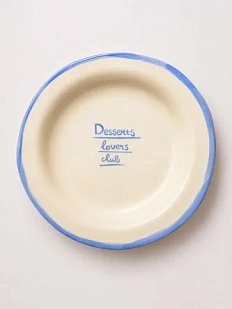Тарелка ручной работы Йеллоускуп «Desserts lovers club», керамика, 19 см