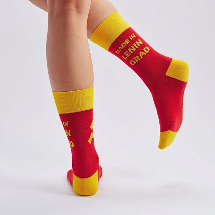 Носки «Сделано в Ленинграде», р-р 42-46, красные, фото 3.