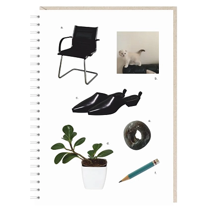 Блокнот на пружине Mitrozhe «Стул», А5, 50 листов, белый, фото 1.