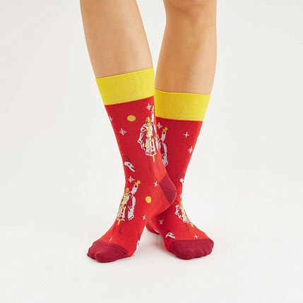 Носки «Путь воина», р-р 38-41, малиновые, фото 1.