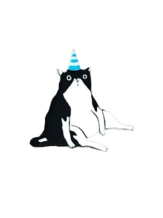 Брошь «Кот-Праздник»