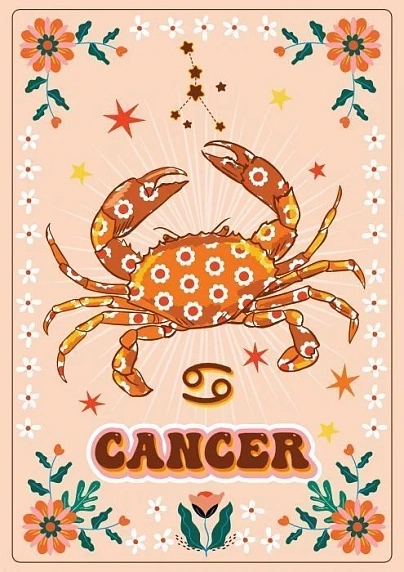 Тетрадь DARI DARI со знаком зодиака «Рак», А5, 40 листов, розовый, фото 1.