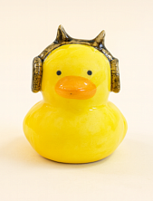 Керамическая фигурка Уточка в наушниках, 7 см