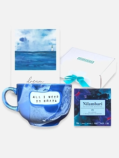 Подарочный набор с синей кружкой «All I need is спать» и шоколадом