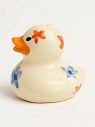 Керамическая фигурка Утёнок с разноцветными цветочками, 4 см, превью фото 2