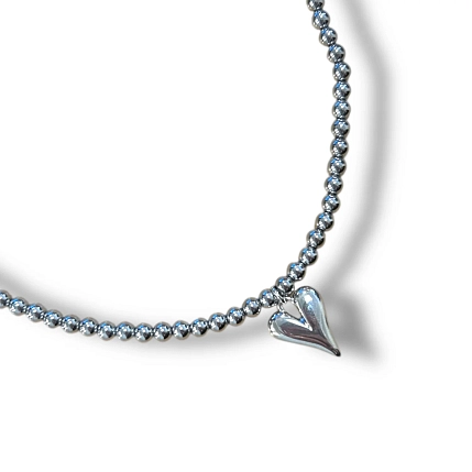 Чокер Мигетт «Сердце» из гематита с подвеской, фото 1.