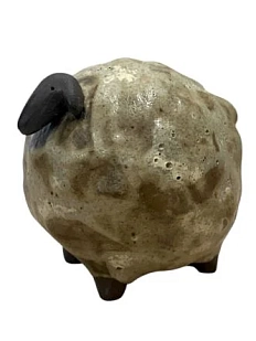 Статуэтка ручной работы Кимбриа «Барашек», бежевая, керамика