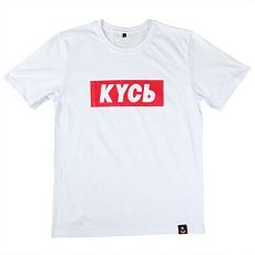 Футболка Barking Store «Кусь», L жен., белый