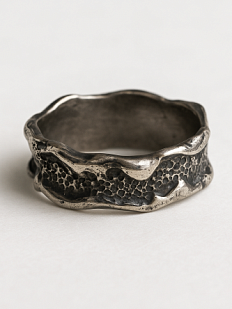 Кольцо из нейзильбера «Скала»