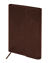 Ежедневник недатированный BRAUBERG «Magnetic X», коричневый, А5