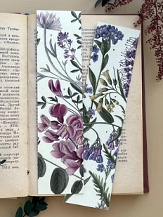 Закладка «Розовые цветы» № 4