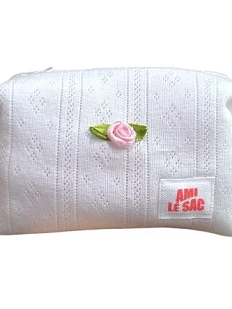 Косметичка ручной работы АМИ (Ami lé sac) «Bebesss», белая