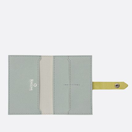 Обложка органайзер для документов с ремешком Kokosina bags, искусственная, серо-голубой, фото 4.