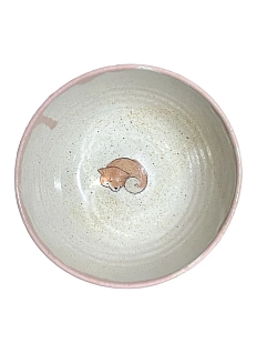 Глубокая тарелка ручной работы Керемет «Спящая сиба-ину», керамика, 15,5 см