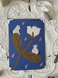 Открытка Где-то как-то Зверьки на цветке, А6